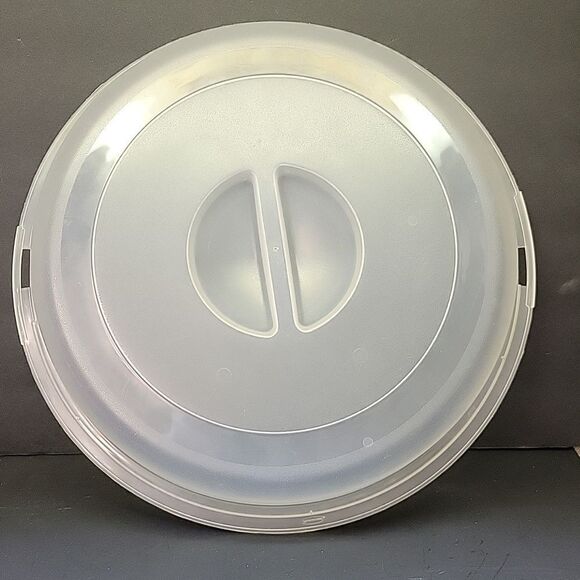 VTG Rubbermaid Servin Saver 12" Round Vegetable Fruit Dip Tray 0259 Pink Rose - Picture 5 of 8